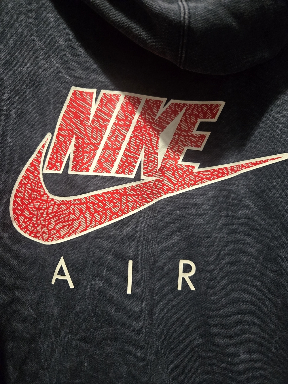 Nike Air Jordan Vintage Wash Hoodie Size Large | Graphic Swoosh Pullover Hoodie - Picture 9 of 9